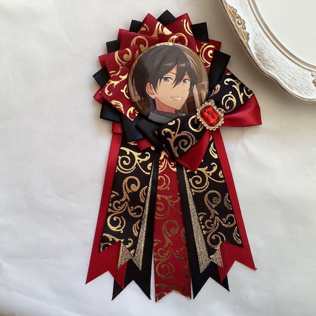 57mm 缶バッジ 用 痛ロゼット 痛バッグ 赤 黒 あんスタ 原神 にじさん