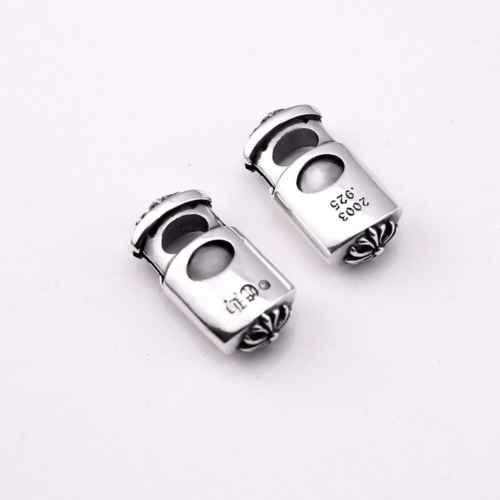 1つ シューレース ストッパー 十字架 クロス シルバー シューズ