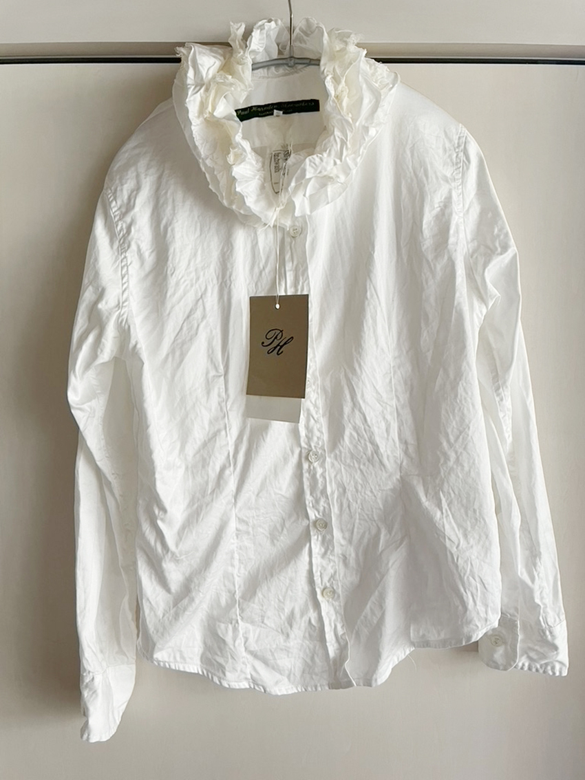 1度着用のみ 美品PAUL HARNDENポールハーデン フリル 襟ブラウス