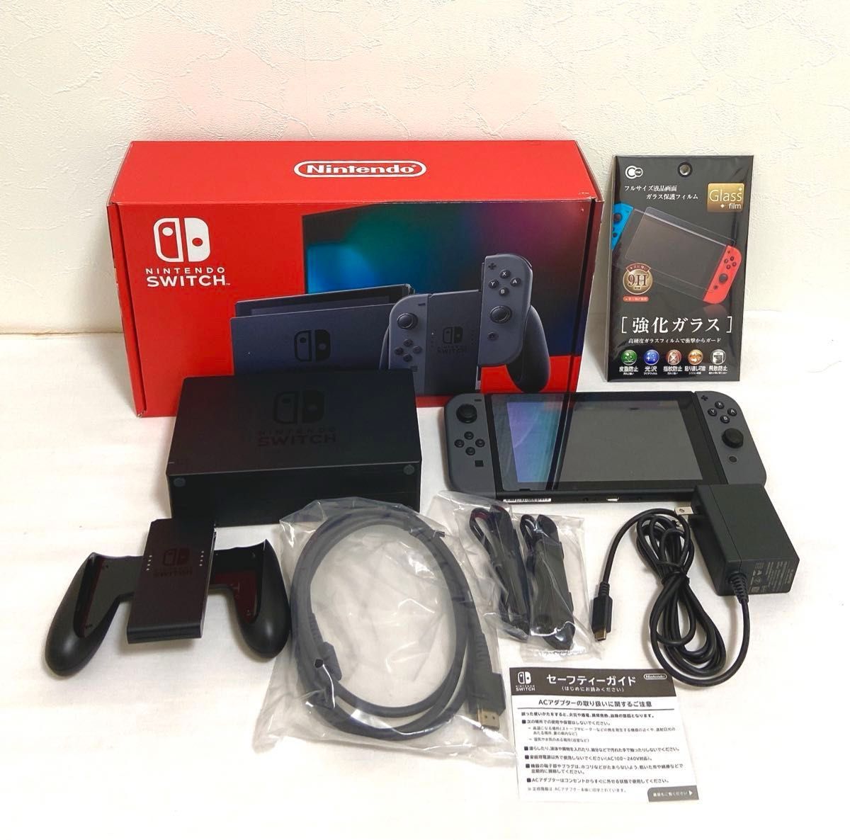 Nintendo Switch 本体 グレー セット 有線接続アダプタ付 Nintendo