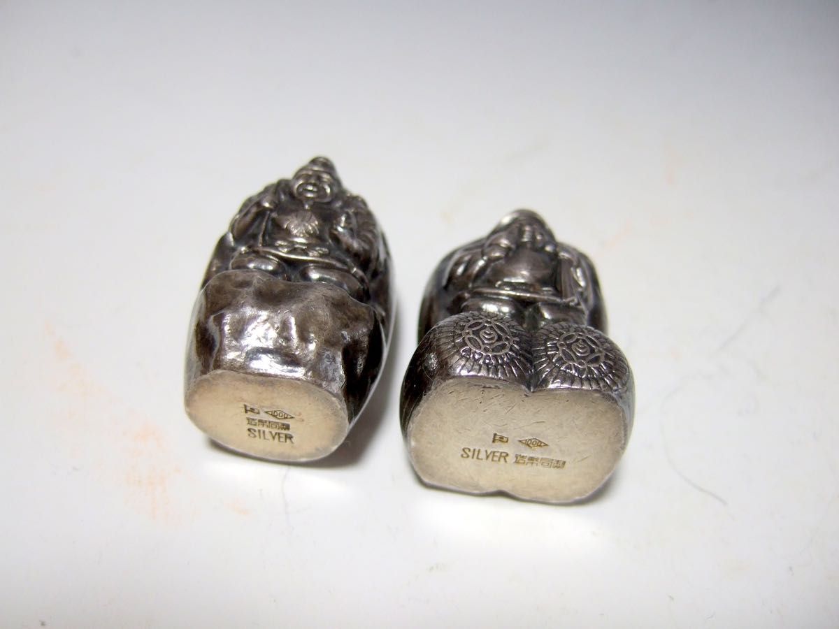 純銀 恵比寿 大黒 計192 5g SILVER 1000 造幣局製 銀無垢 置物｜Yahoo