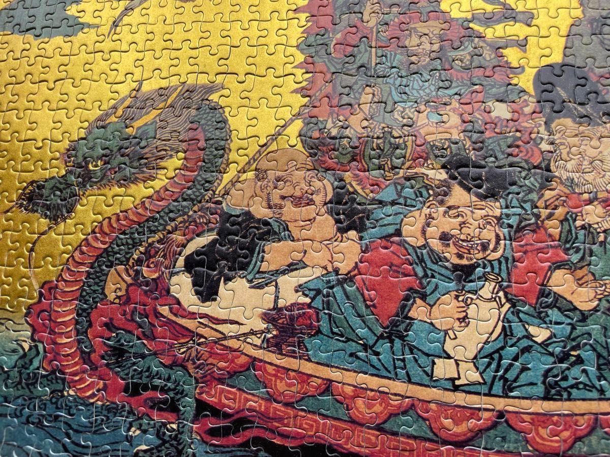 稀少］京都金箔和紙 順風満帆 七福神宝船 1000ピース ジグソーパズル