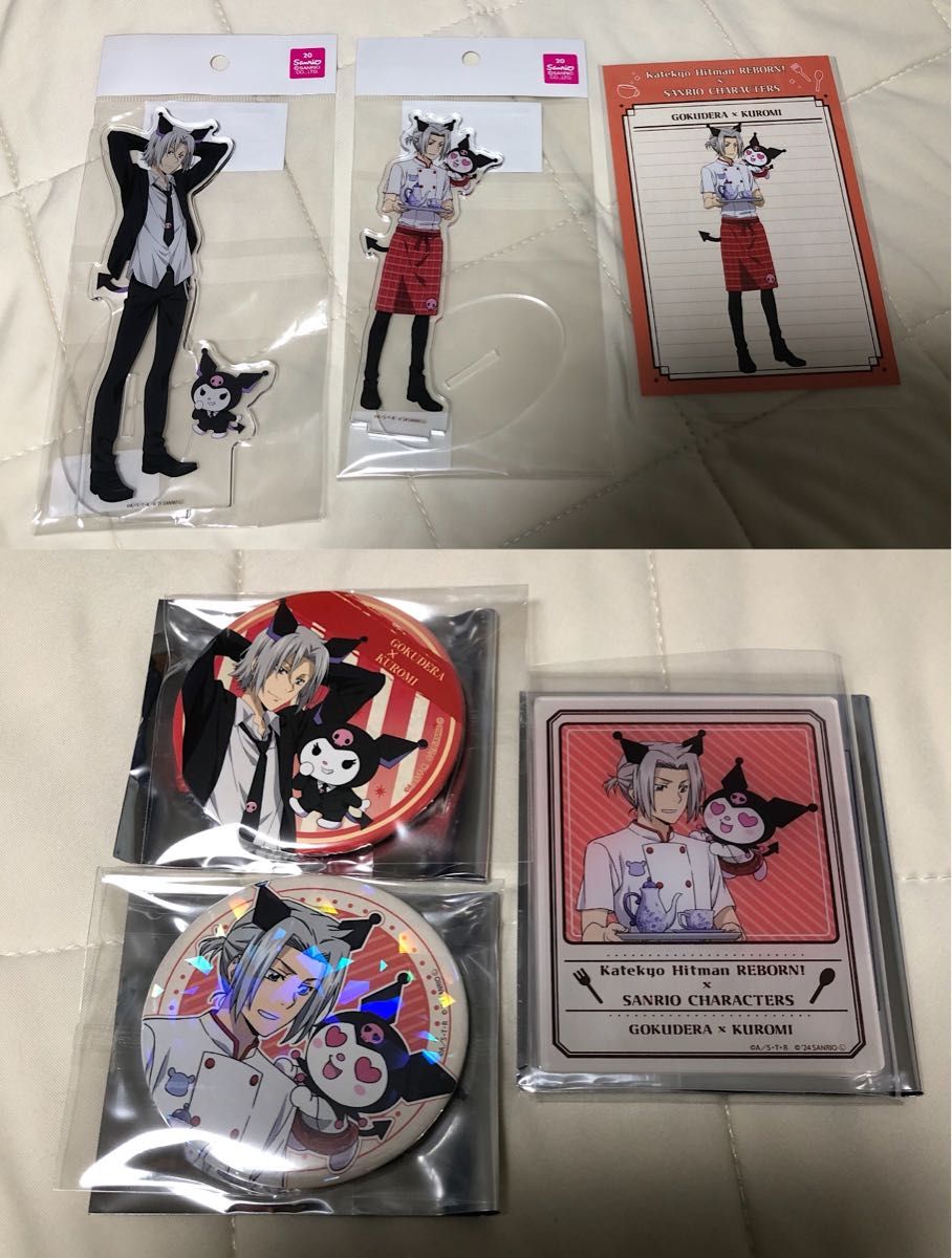 家庭教師ヒットマンREBORN サンリオ アクリルスタンド 缶バッジ