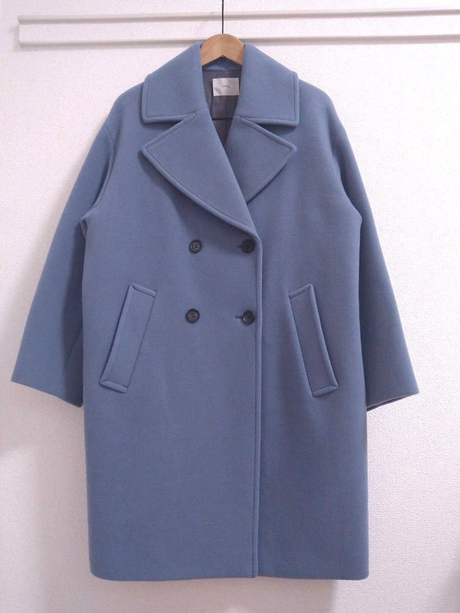 IENA イエナ 美品 ダブルモッサコート 38 ブルー｜Yahoo!フリマ（旧