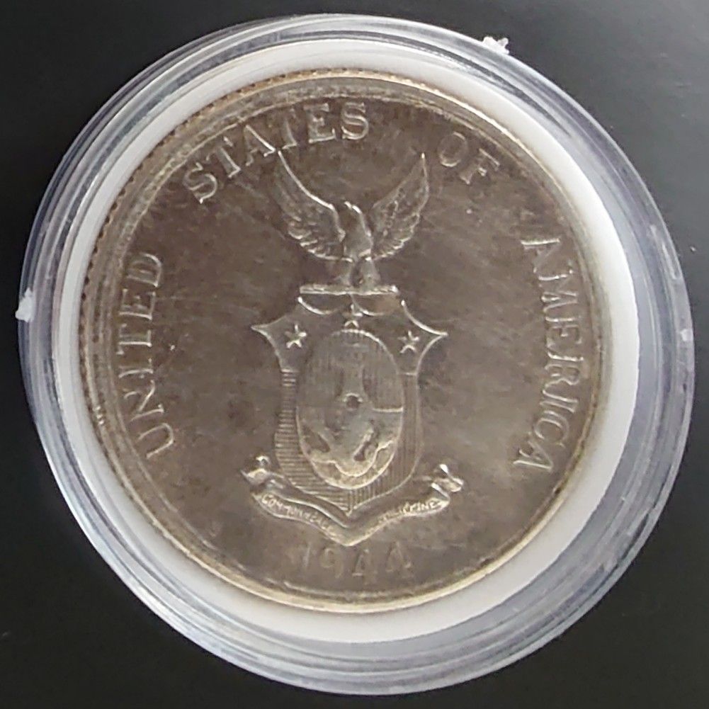 1944年 フィリピン銀貨 50センタボ マヨン火山の乙女 silver750｜Yahoo