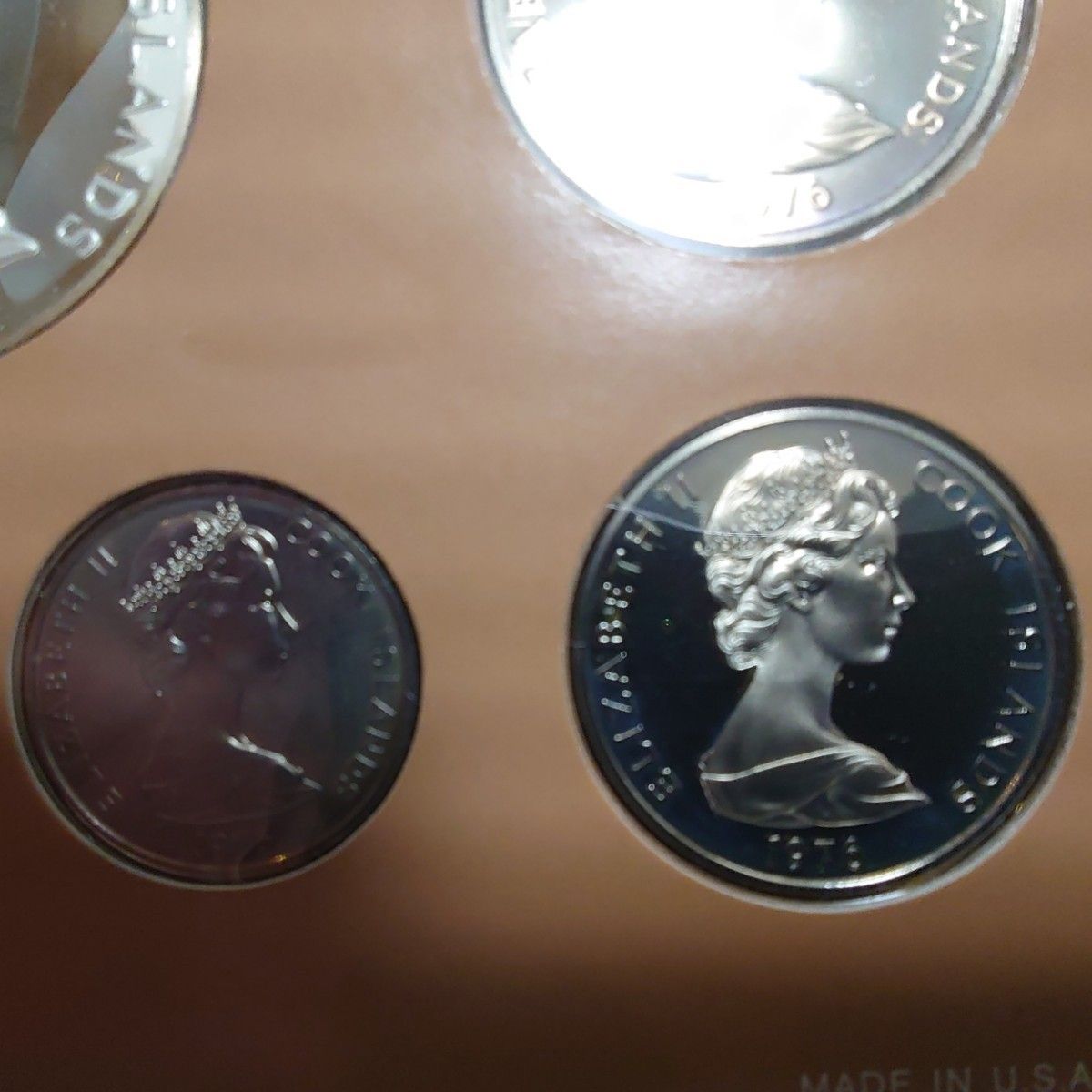 1976年 クック諸島銀貨 5ドル マンガイアカワセミ銀貨 フランクリン