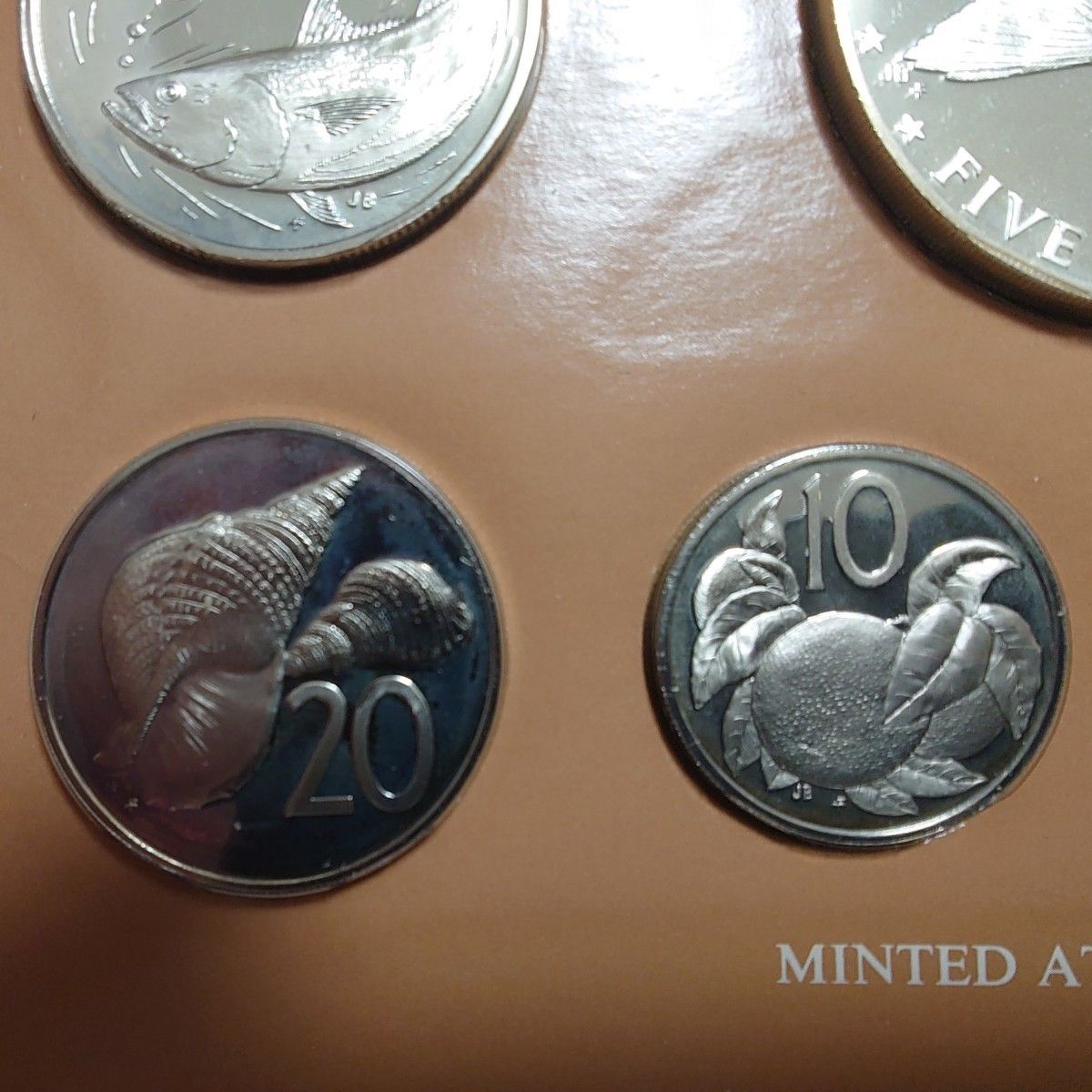 1976年 クック諸島銀貨 5ドル マンガイアカワセミ銀貨 フランクリン