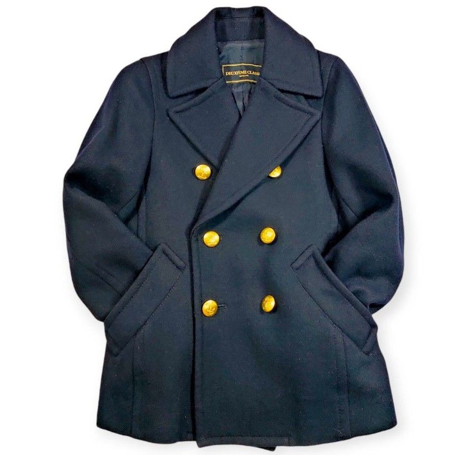 美品 DEUXIEME CLASSES Pコート 金ボタン ウール 秋冬アウター