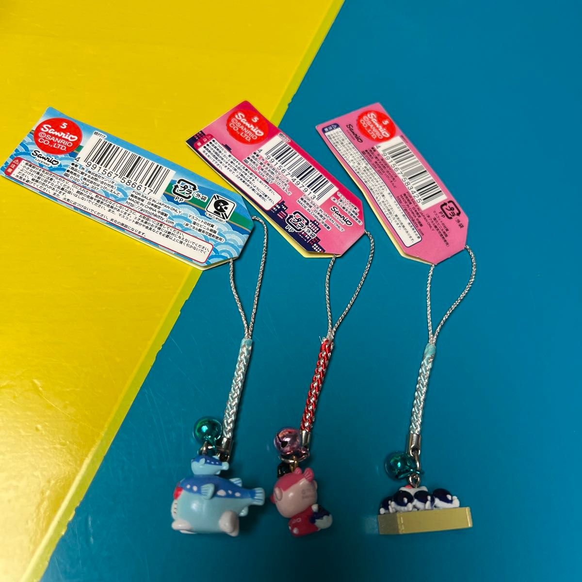 ハローキティ キティ 根付け ストラップ ご当地 山口県 限定 下関ふく