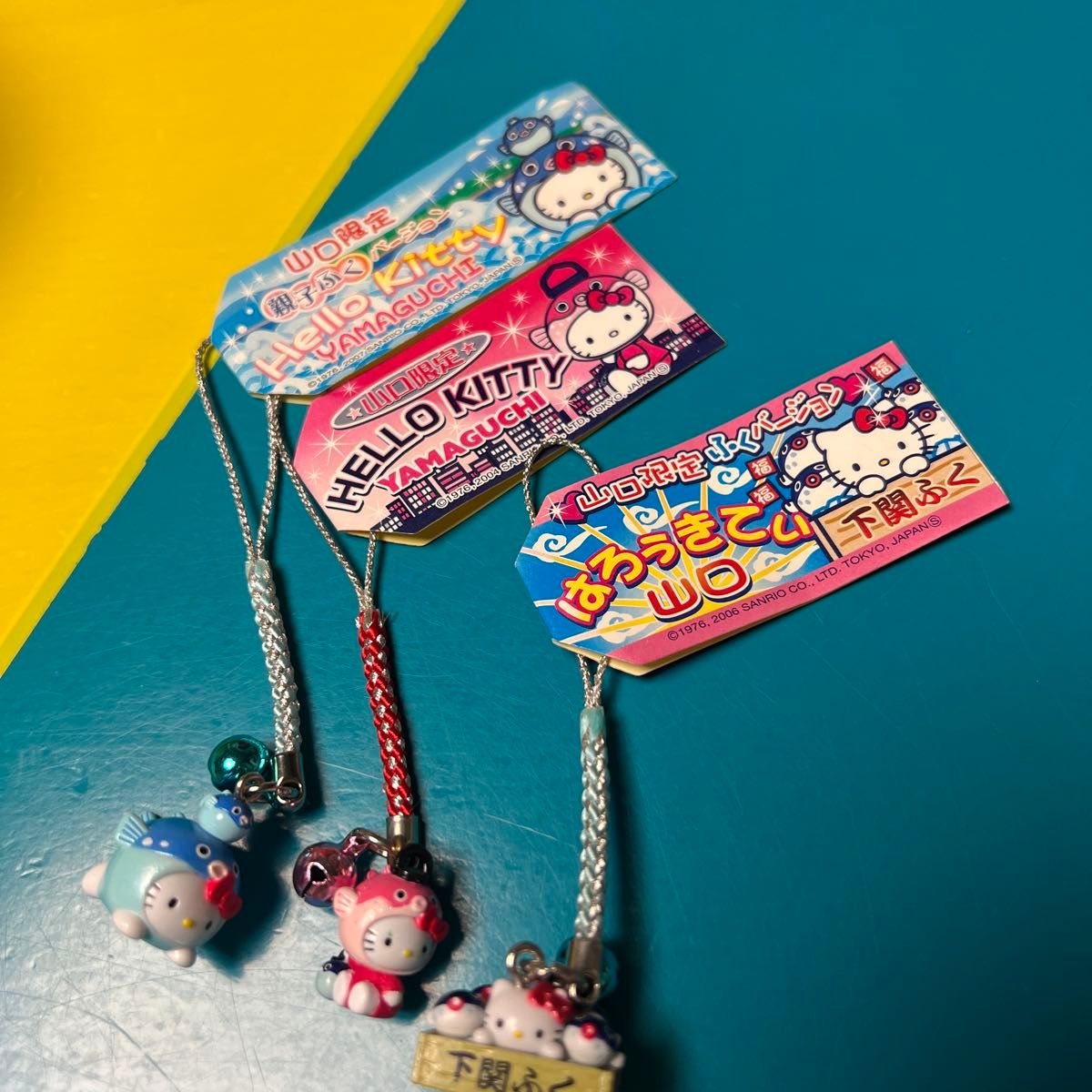 ハローキティ キティ 根付け ストラップ ご当地 山口県 限定 下関ふく