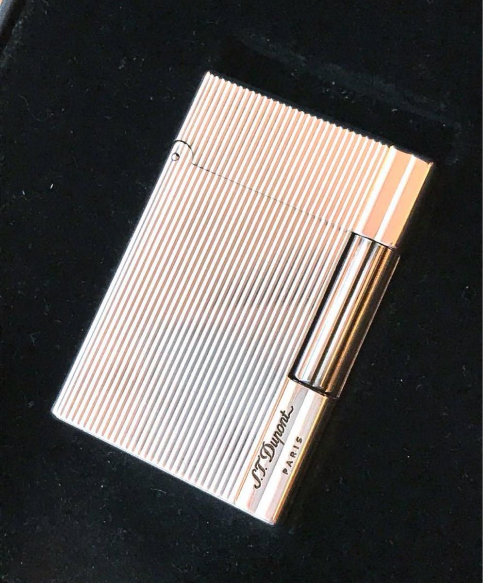 美品 開閉音 超快音キィーーン デュポン ガスライター ストライプ