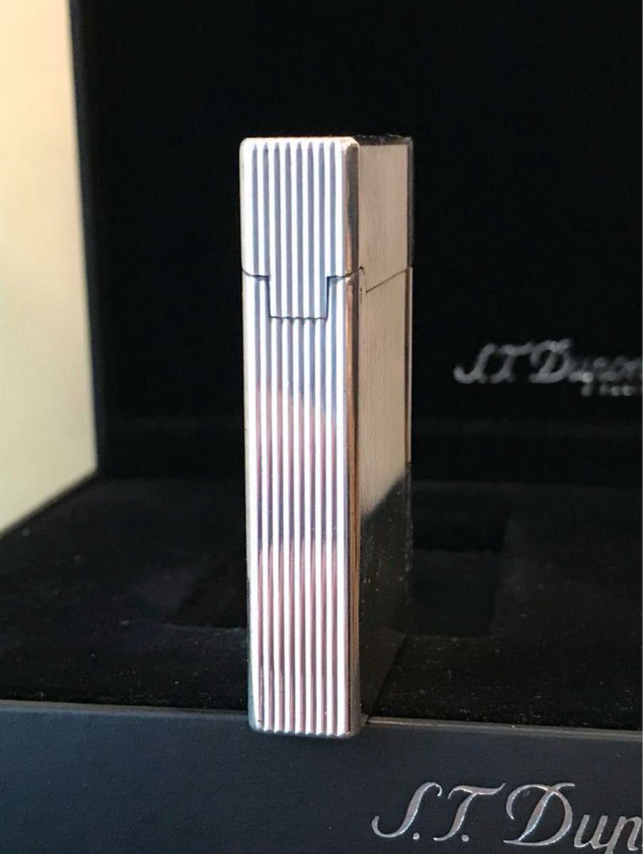 美品 開閉音 超快音キィーーン デュポン ガスライター ストライプ