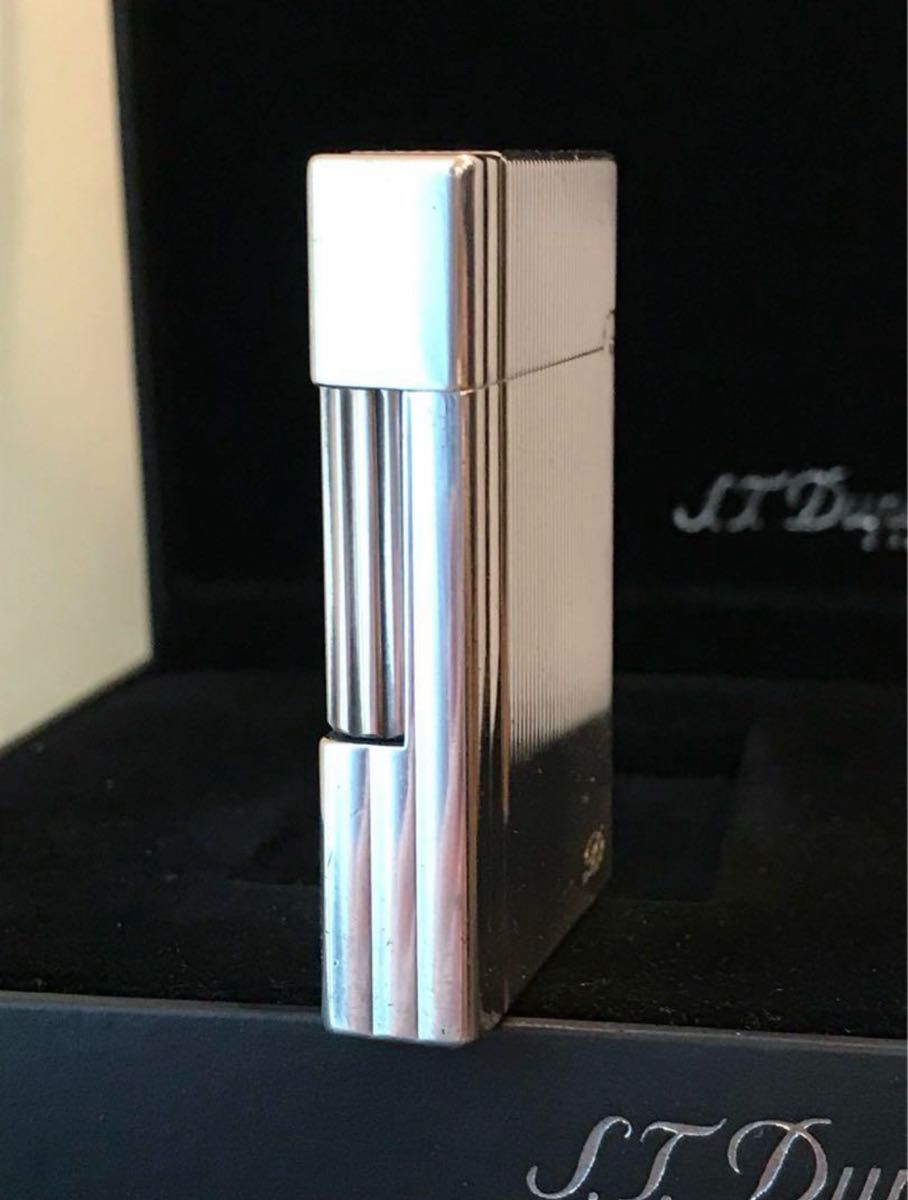美品 開閉音 超快音キィーーン デュポン ガスライター ストライプ