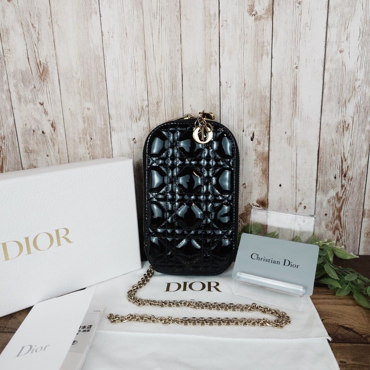 Dior レディディオール フォンホルダー ミニフォンバッグ フォンポーチ