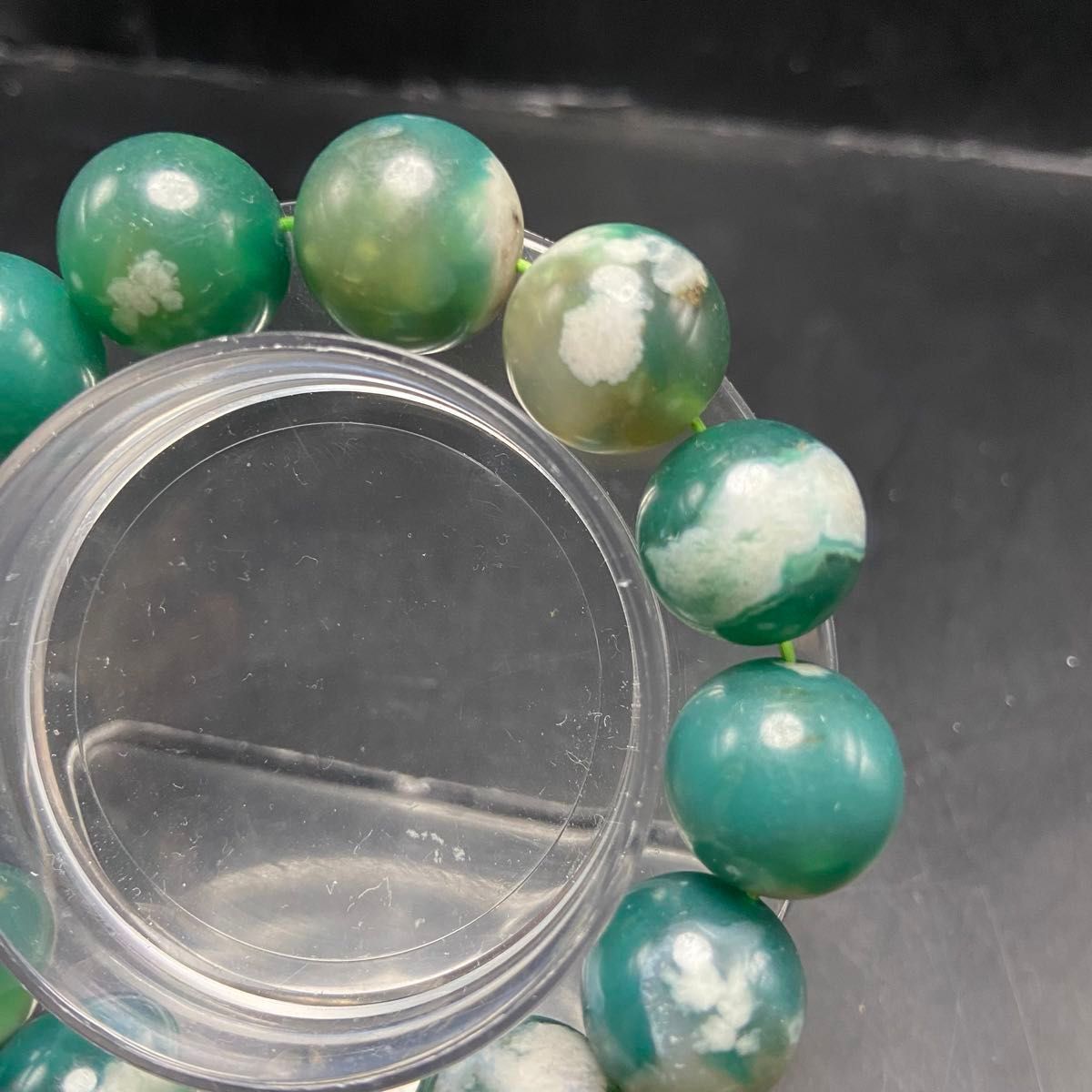 超美品 緑桜瑪瑙 大玉ブレスレット 15 5ミリ｜Yahoo!フリマ（旧PayPay