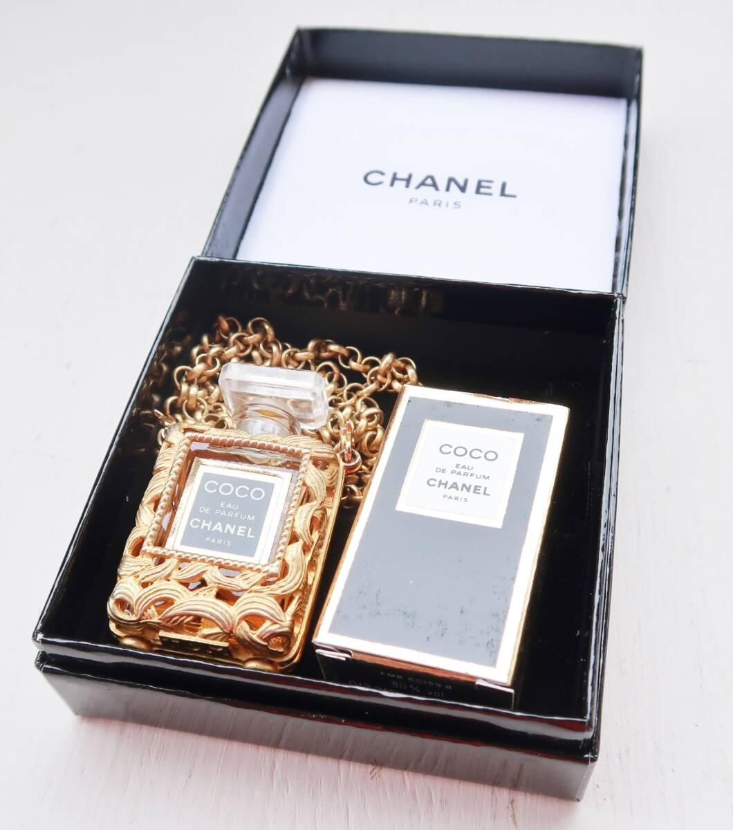 シャネル CHANEL COCO 香水 ミニボトル ネックレス ゴールド