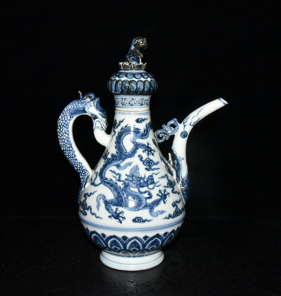 中国 骨董品 元青花 染付 竜紋大壺 古玩 陶芸古美術 中国 骨董品 元