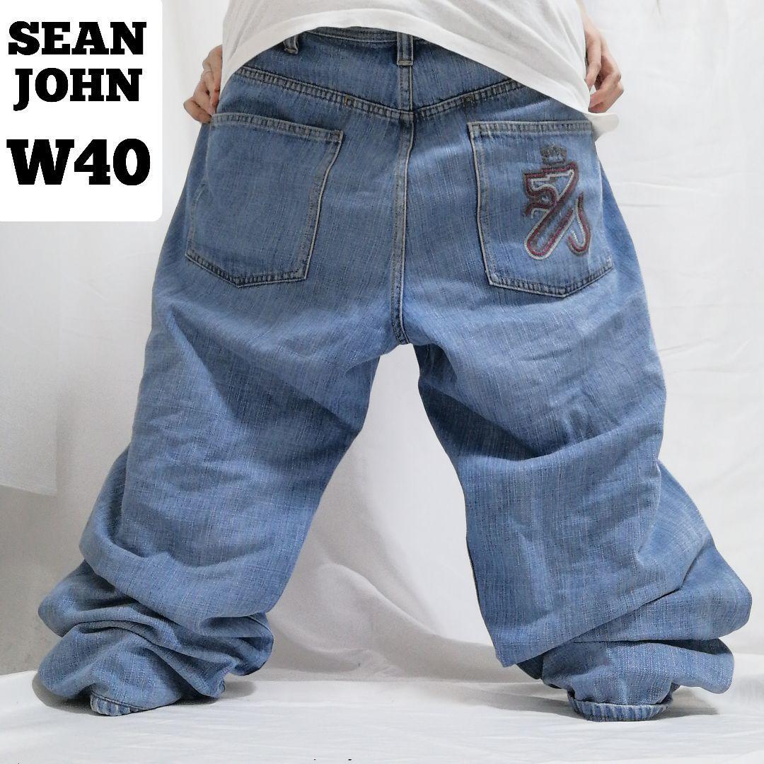00s SEAN JOHN ショーンジョン デニムパンツ 極太バギーパンツ