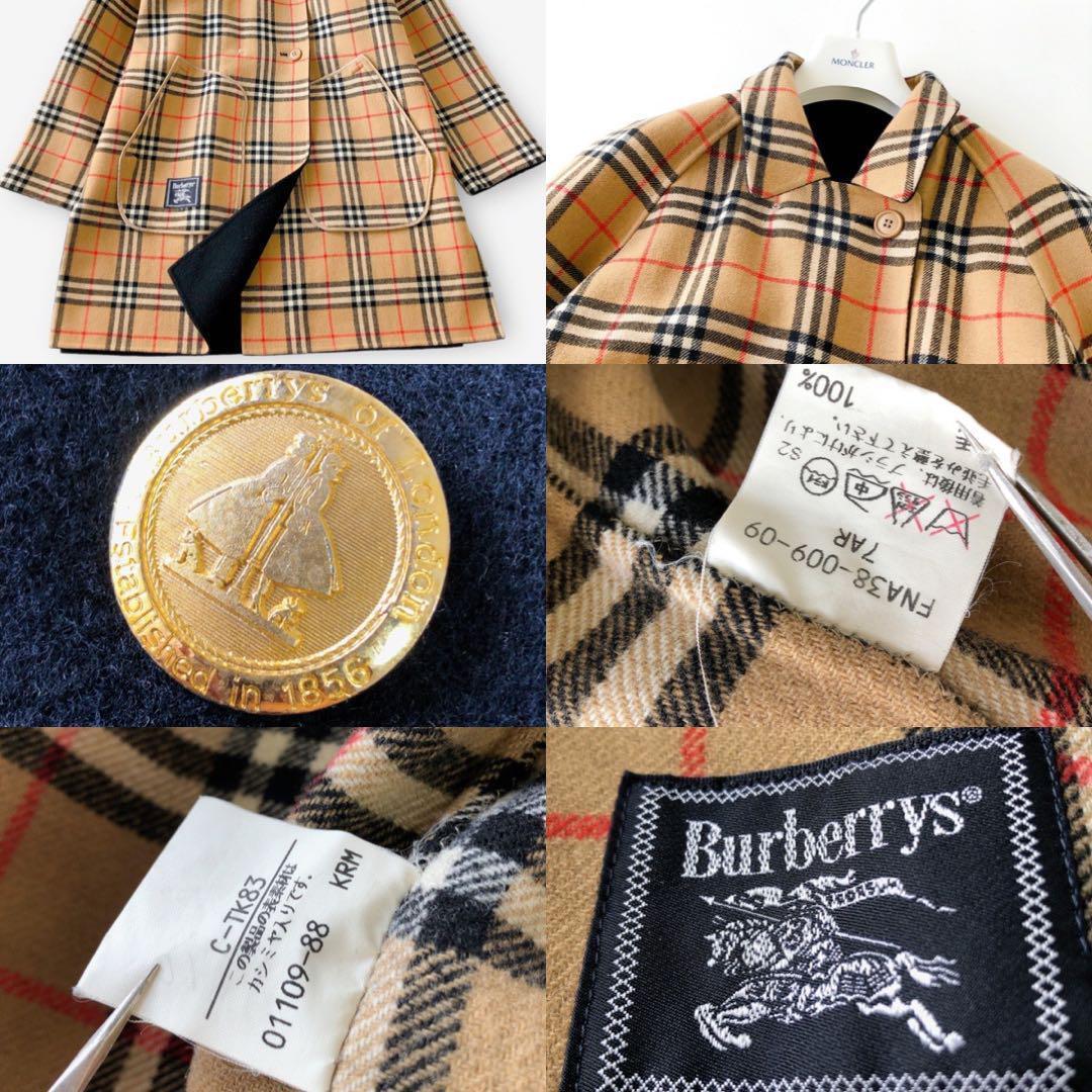 Burberry バーバリーズ『金ボタン ダブルコート size7AR』FNA38-009