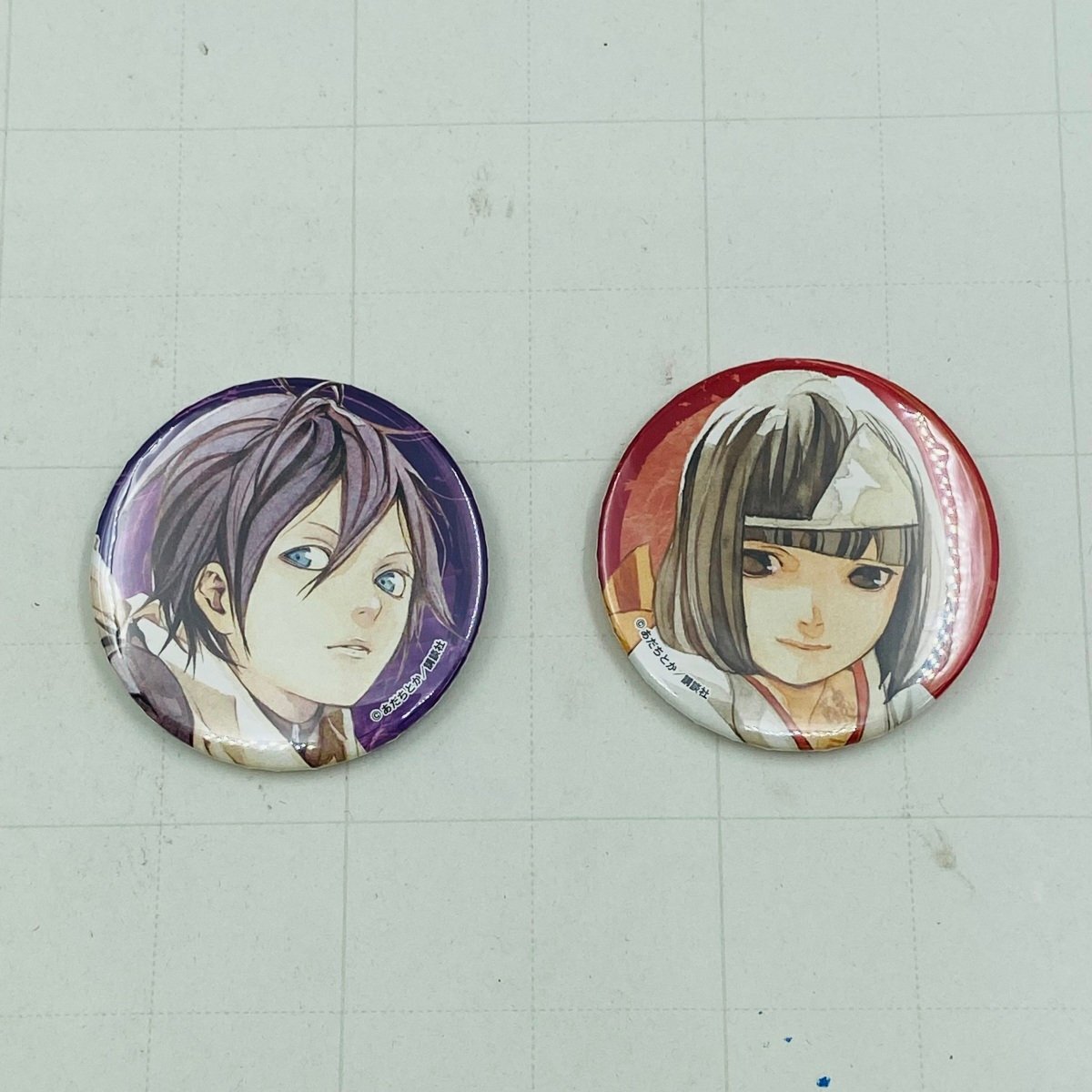ノラガミ】夜卜＆雪音＆ひより 今昔原画展 オンリーショップ 缶バッジ