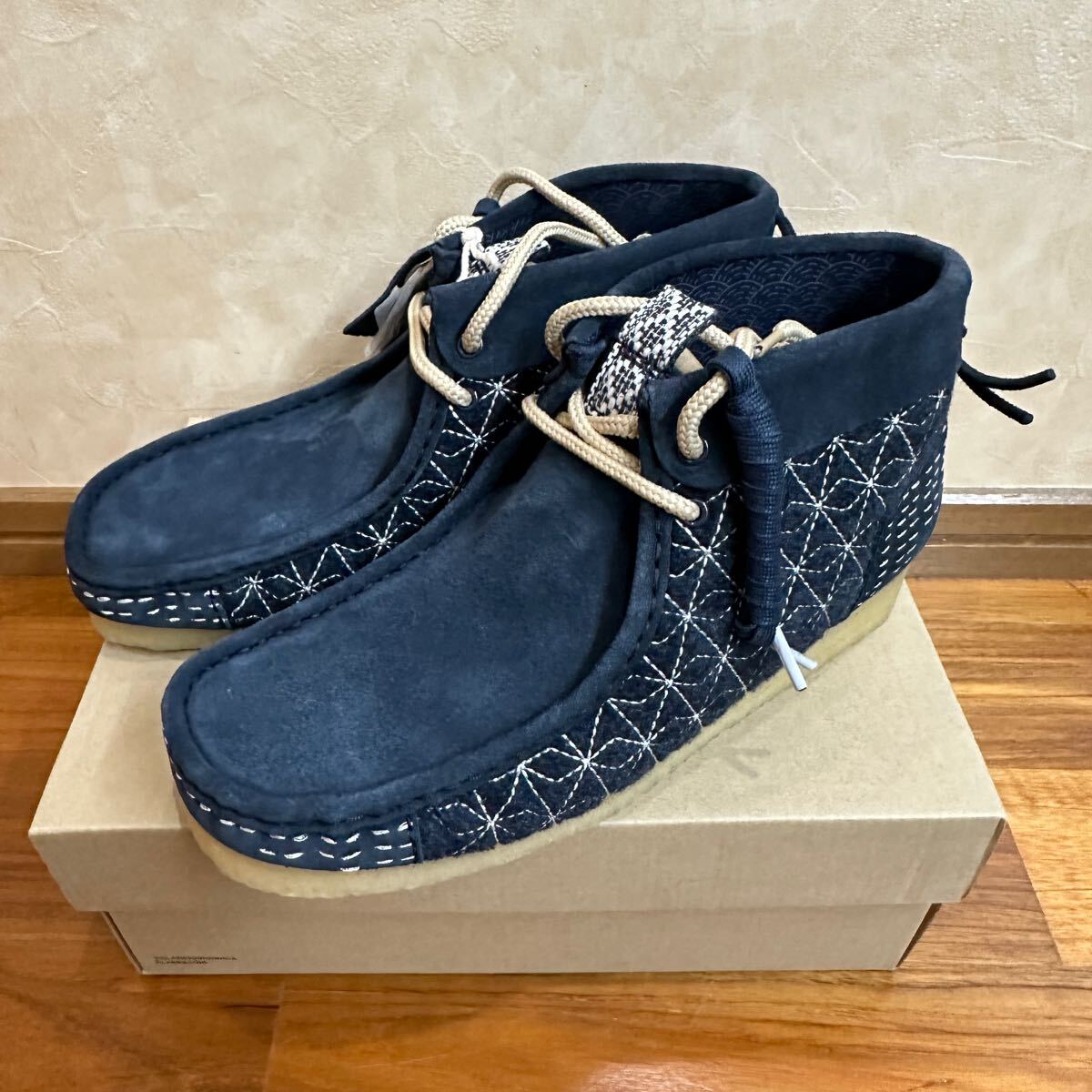 Yahoo!オークション - CLARKS SASHIKO クラークス ワラビー 刺子 定価2