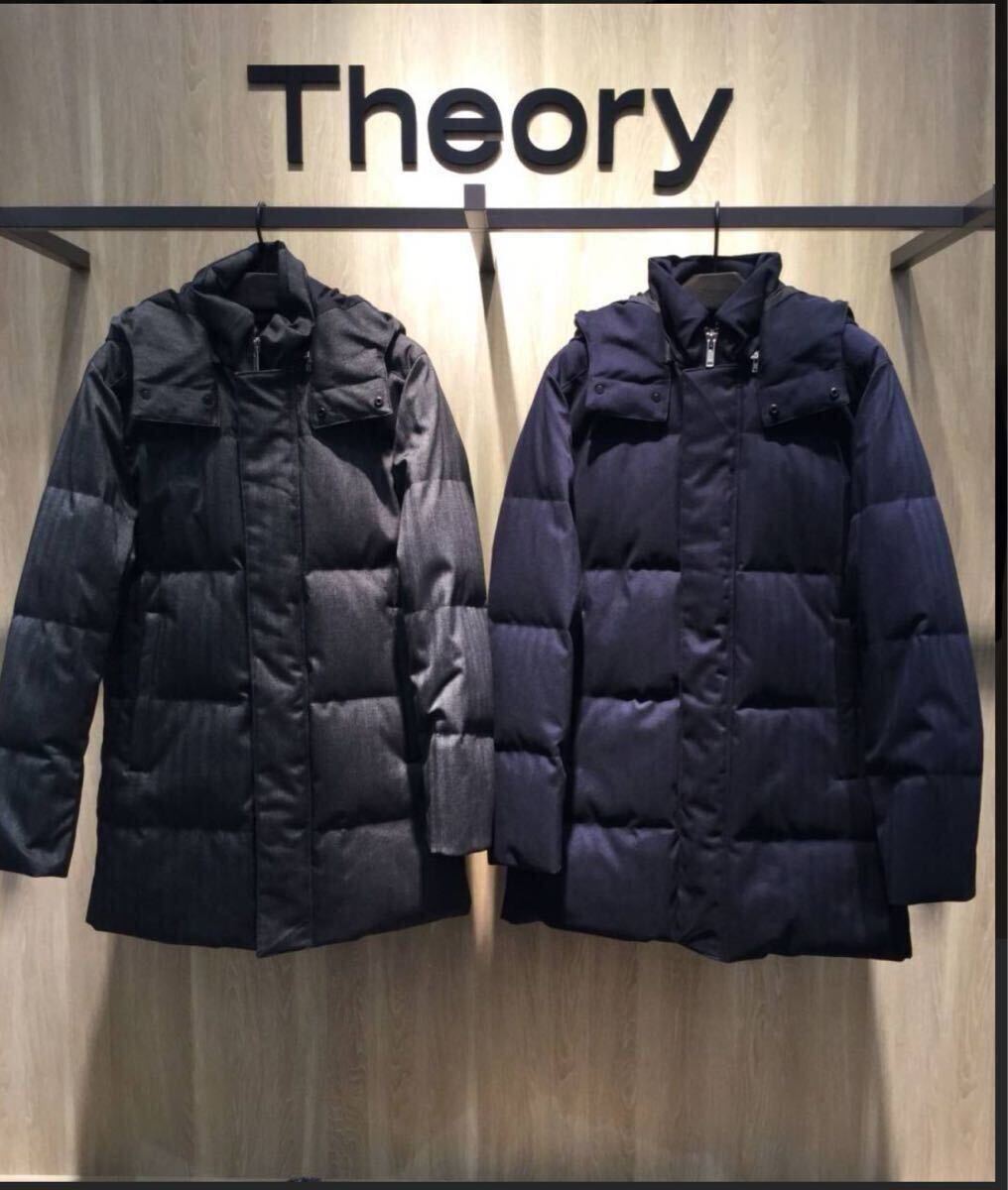 定価8万 極美品 theory セオリー メンズ フードダウンコート サイズL