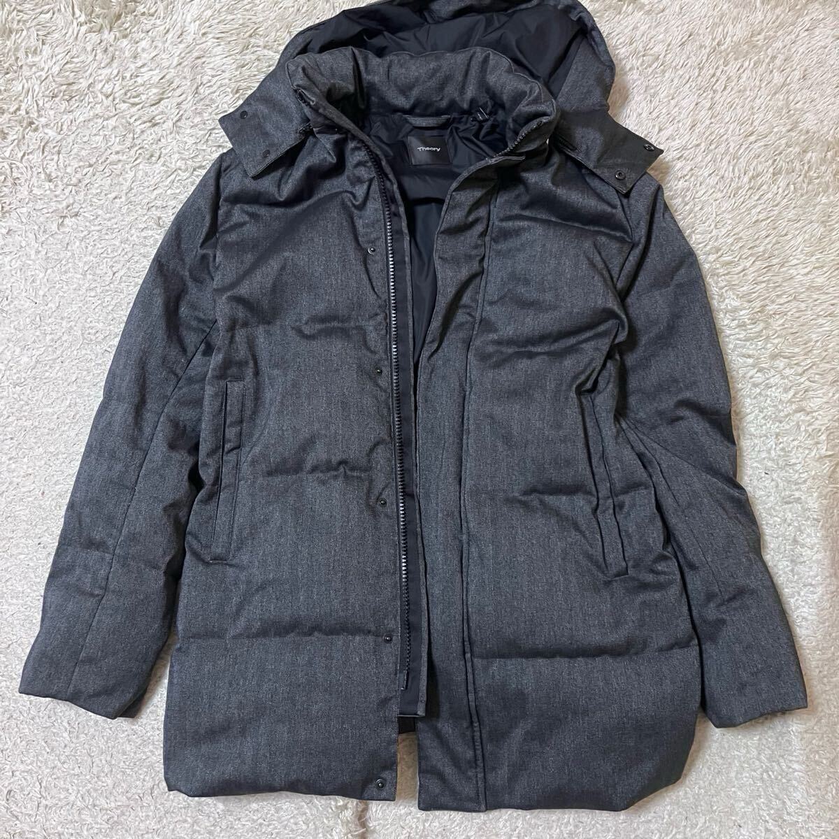 定価8万 極美品 theory セオリー メンズ フードダウンコート サイズL