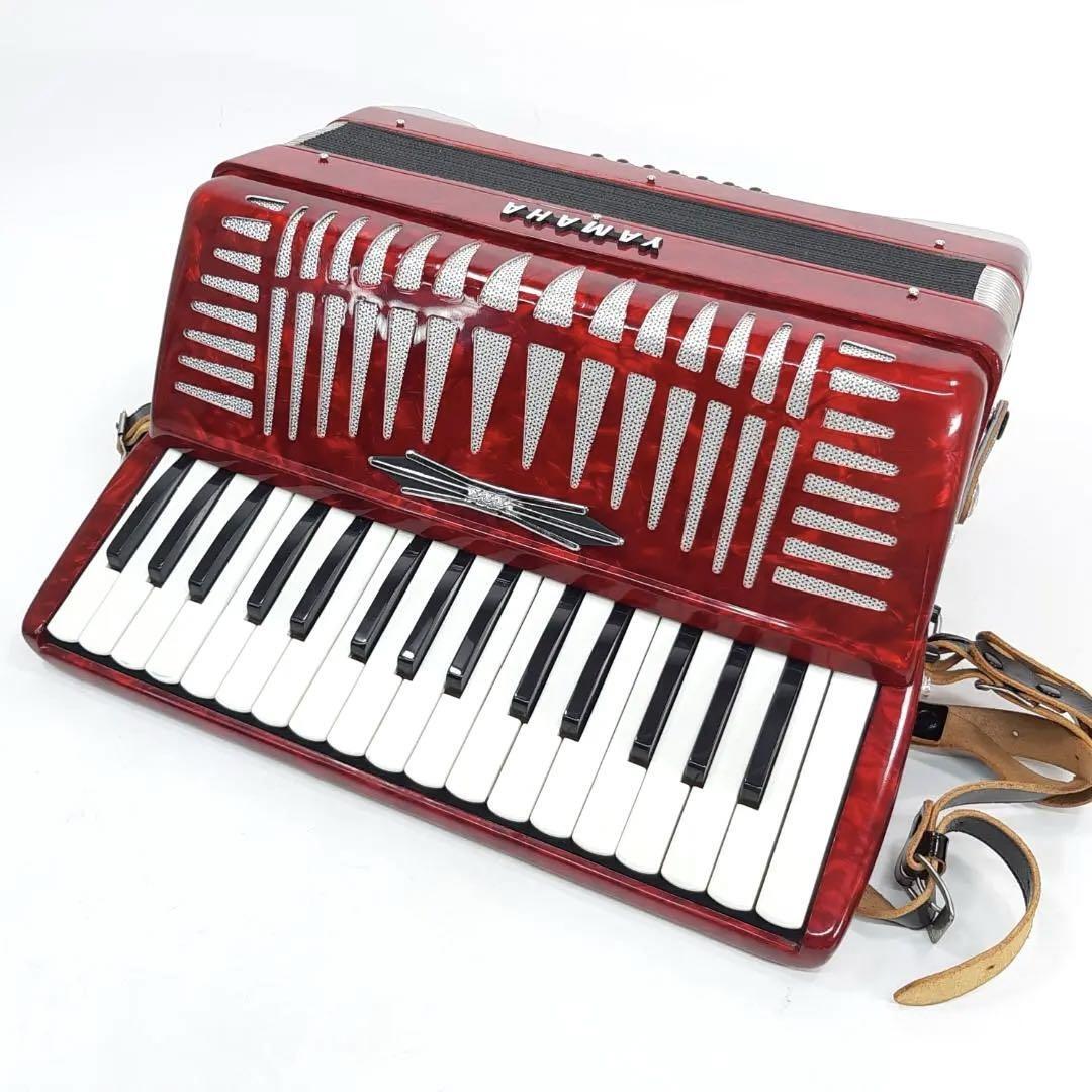 YAMAHA ヤマハ アコーディオン 赤 32鍵 21ベース ソフトケース付き