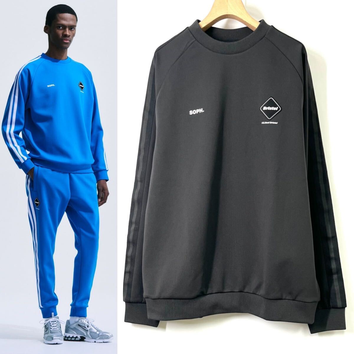 FCRB TRAINING TRACK CREWNECK TOP XL スウェッ
