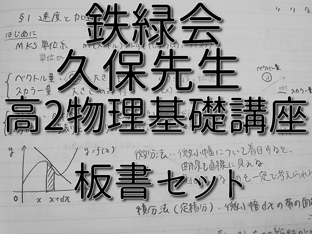 鉄緑会 久保先生 高2物理基礎講座 板書集フルセット 上位クラス 駿台