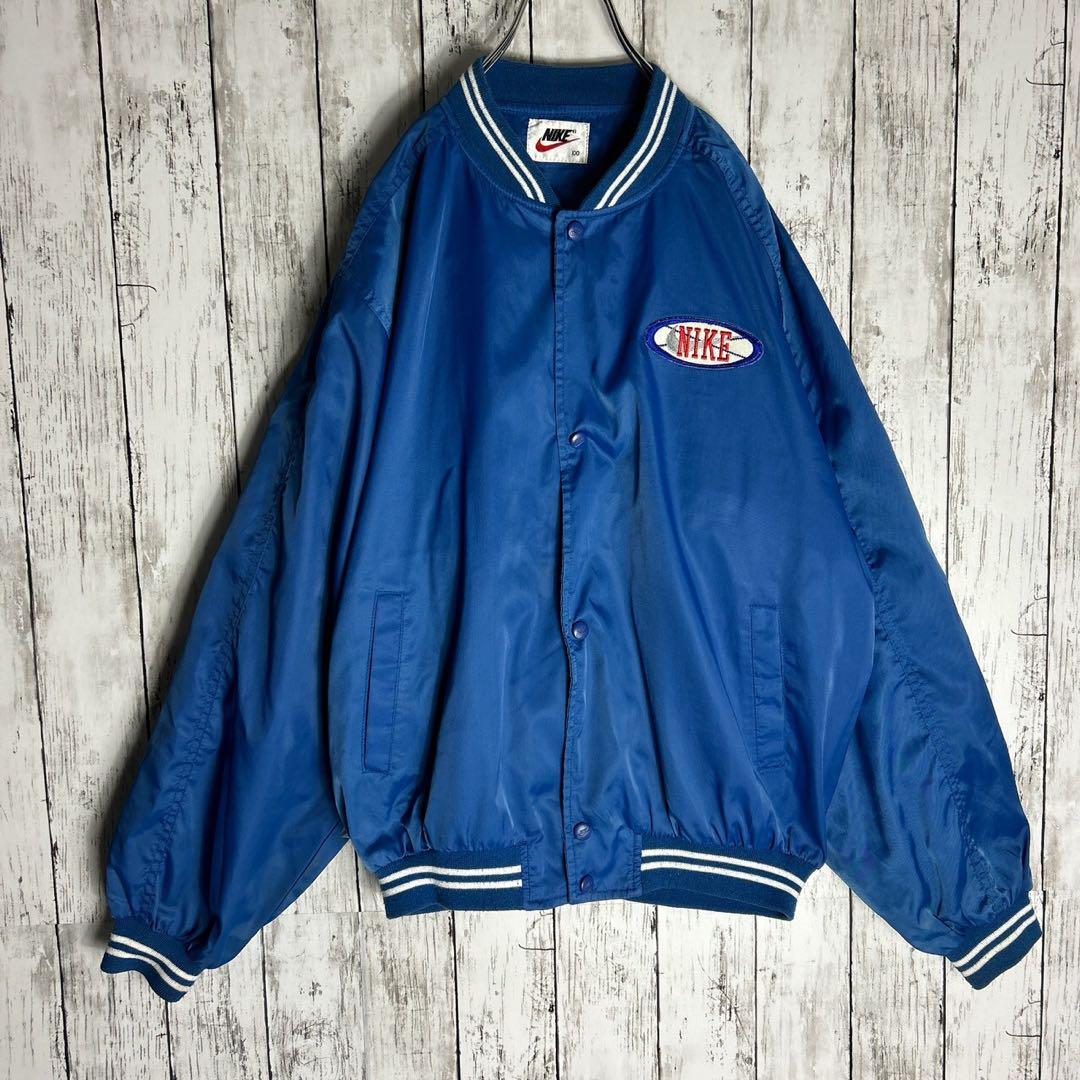 90s【NIKE】ナイキ スタジャン ナイロンジャケット 刺繍ロゴ 古着
