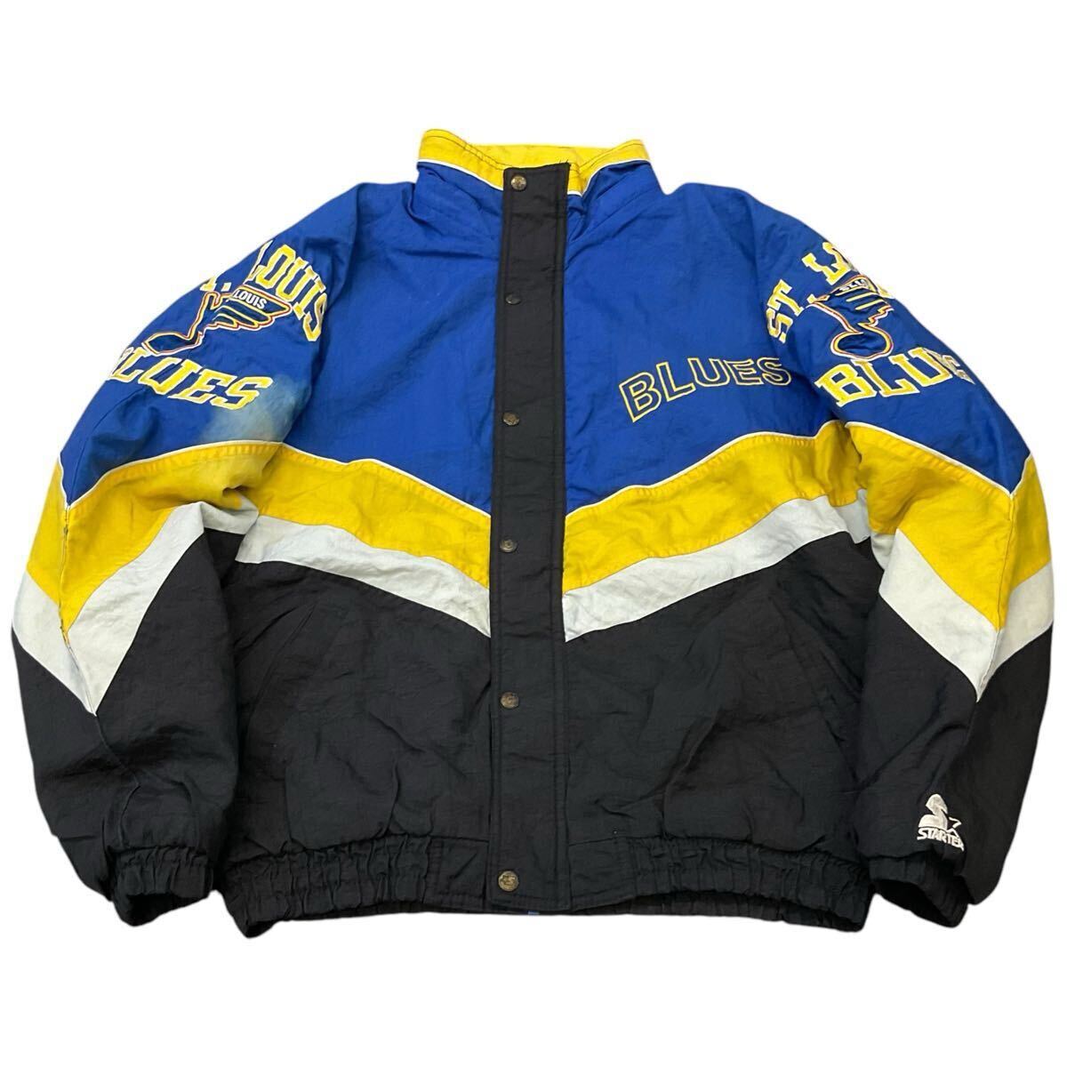希少 90年代 Starter製 NHL セントルイス・ブルーズ 中綿ジャケット