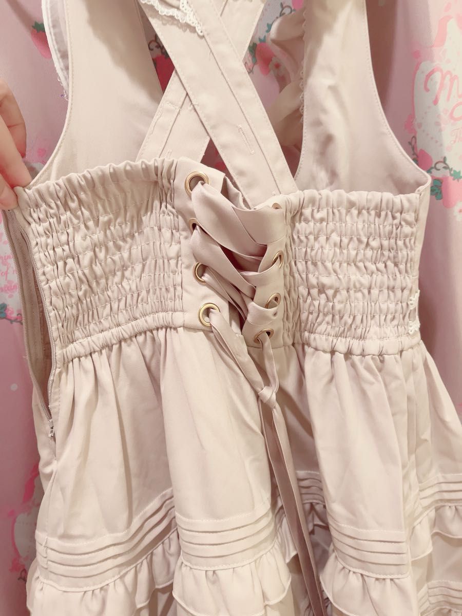 LIZLISA リズリサ フロントリボンUあきジャンスカ ピンク｜Yahoo