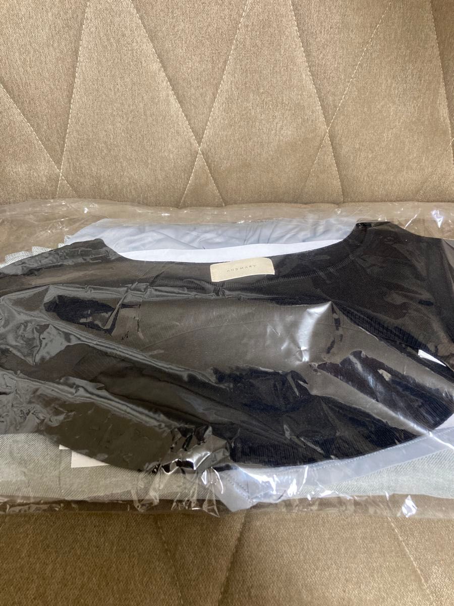 ANDMARY Karen knit set mini dress gray S アンドマリー｜Yahoo