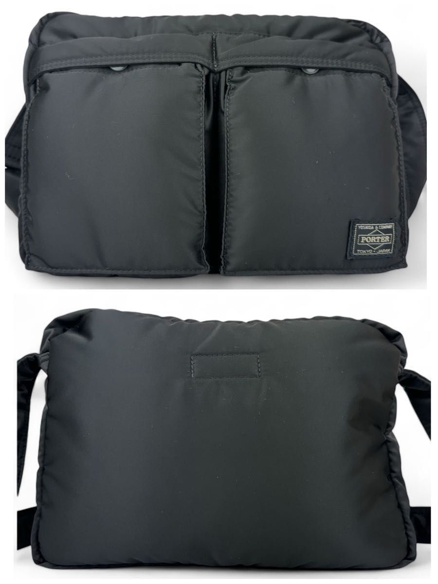 極美品】PORTER ポーター タンカー ショルダーバッグL 2層 ブラック
