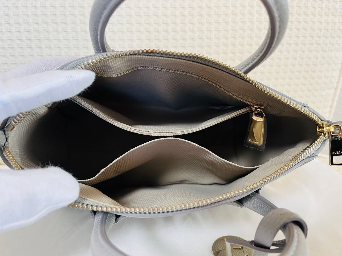 FURLA フルラ テッサ ミニサッチェル グレー ハンドバッグ ショルダー