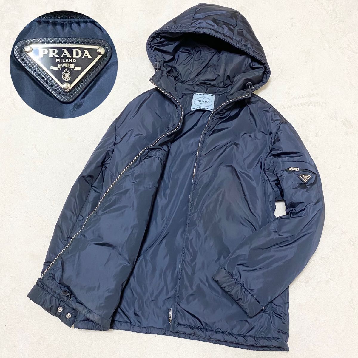 現行タグ プラダ PRADA ナイロンジャケット 三角ロゴ ジップアップ