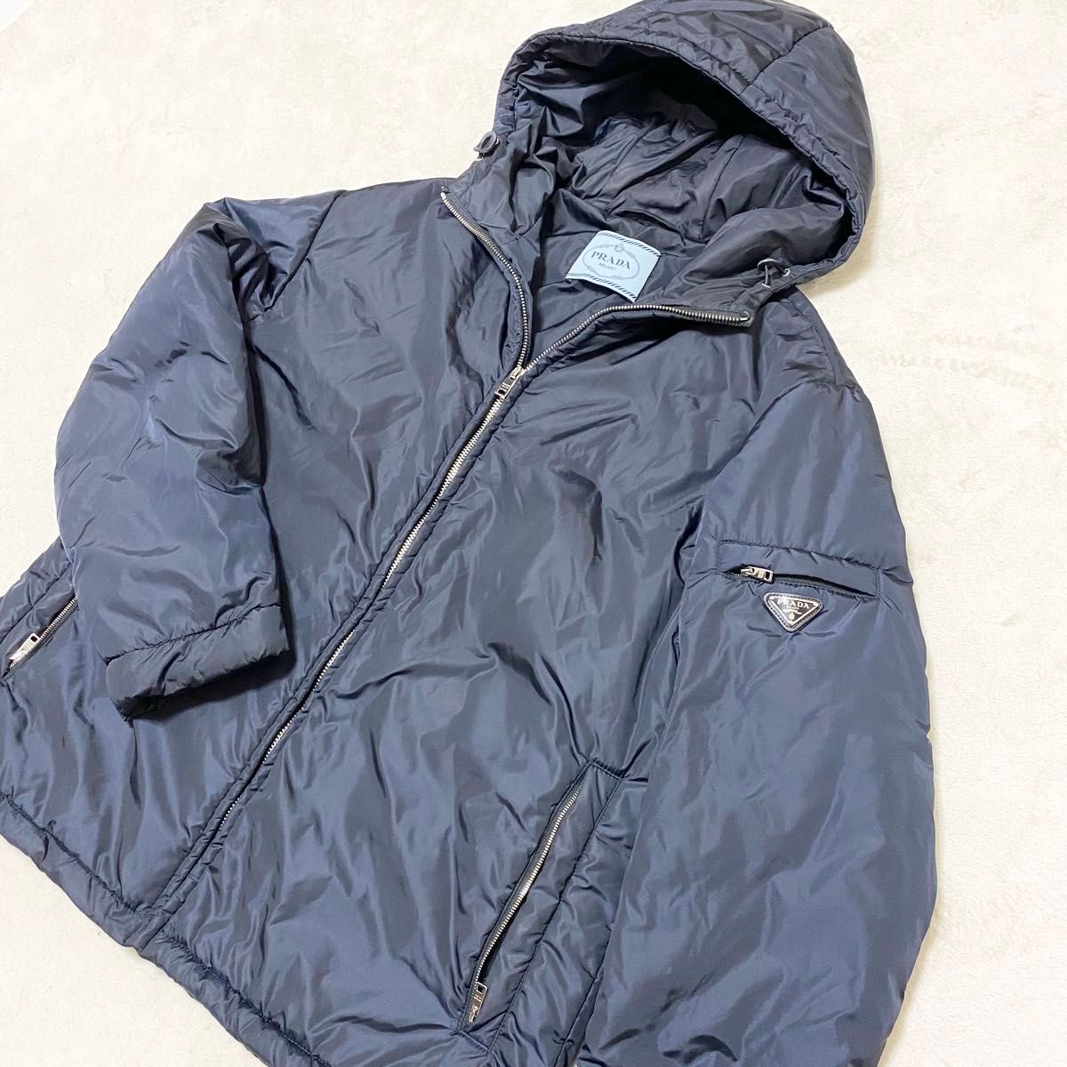 現行タグ プラダ PRADA ナイロンジャケット 三角ロゴ ジップアップ