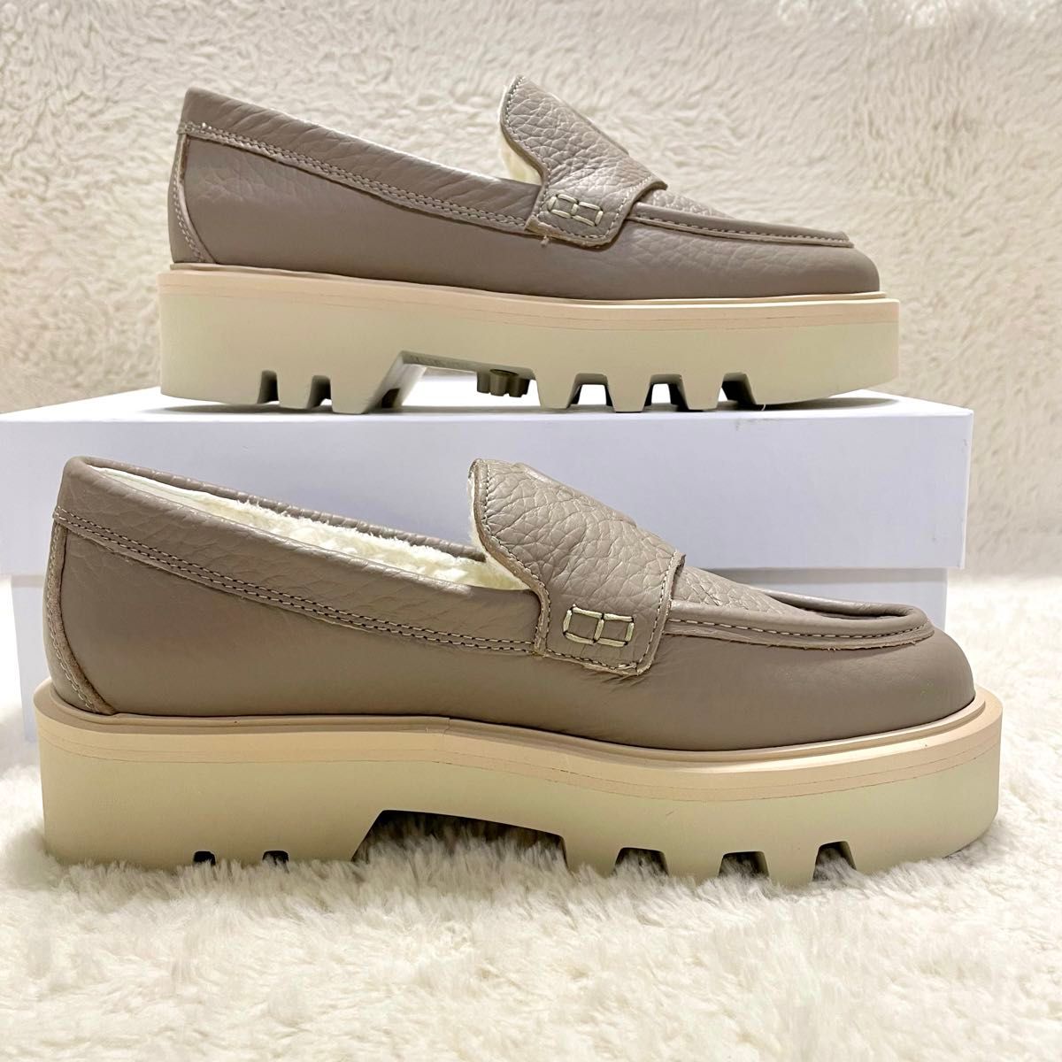 箱付き未使用 FURLA フルラ RITA ローファー 厚底 ムートン｜Yahoo