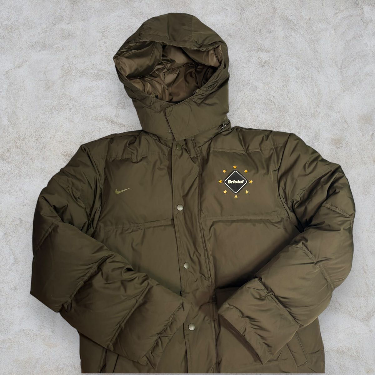 FCRB×NIKE ダウンジャケット ベンチコート カーキ メンズ 2way 防風