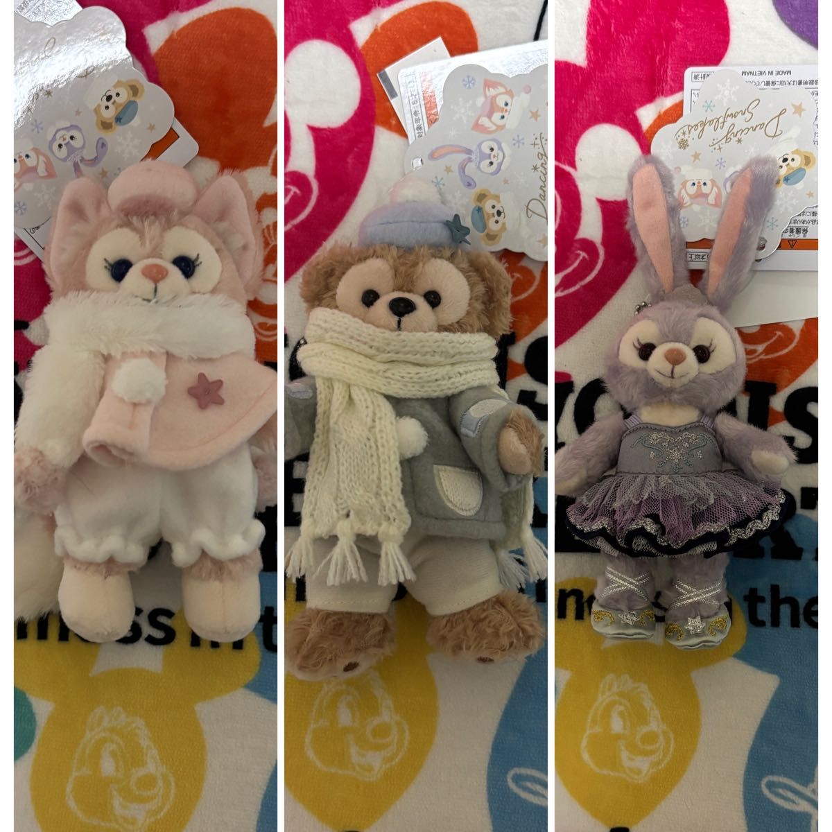 TDS ダンシングスノーフレークス カラフルハピネス ぬいぐるみバッジ 3