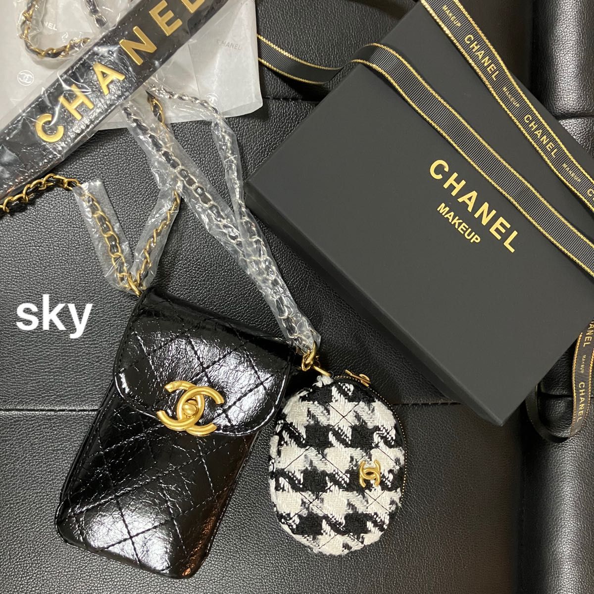 新品 CHANEL シャネル ノベルティ ショルダーバッグ スマホポーチ