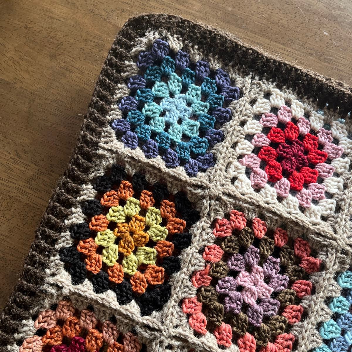 モチーフ編み大型ブランケット マルチカバー(手編み品)｜Yahoo!フリマ