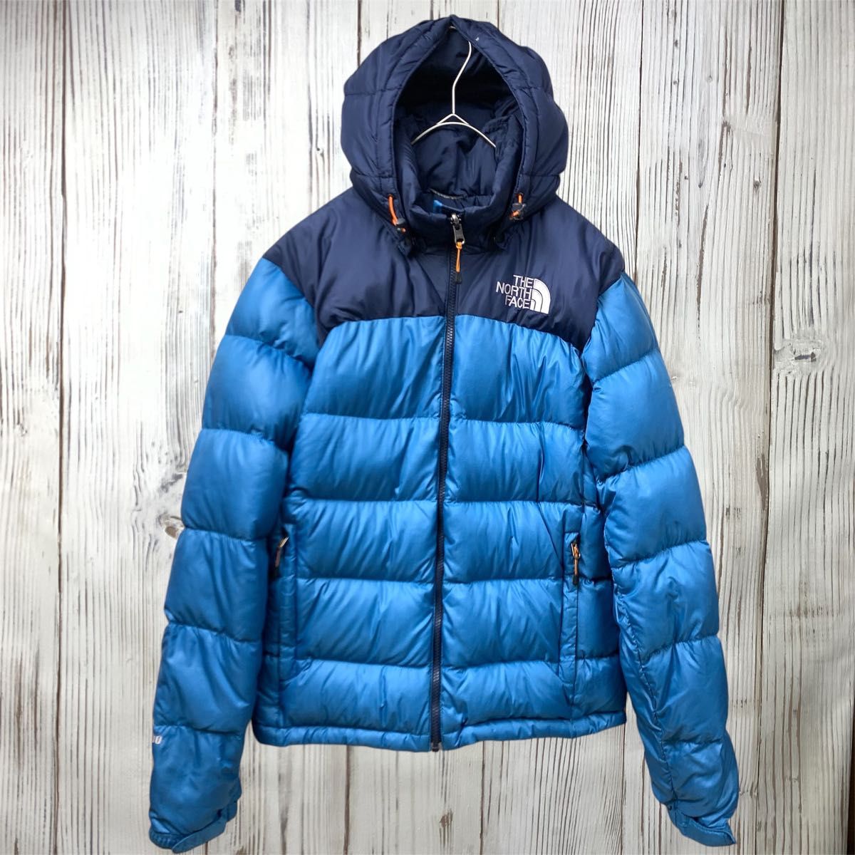 ノースフェイス ダウンジャケット ヌプシ 700フィル フェザー XS 青紺