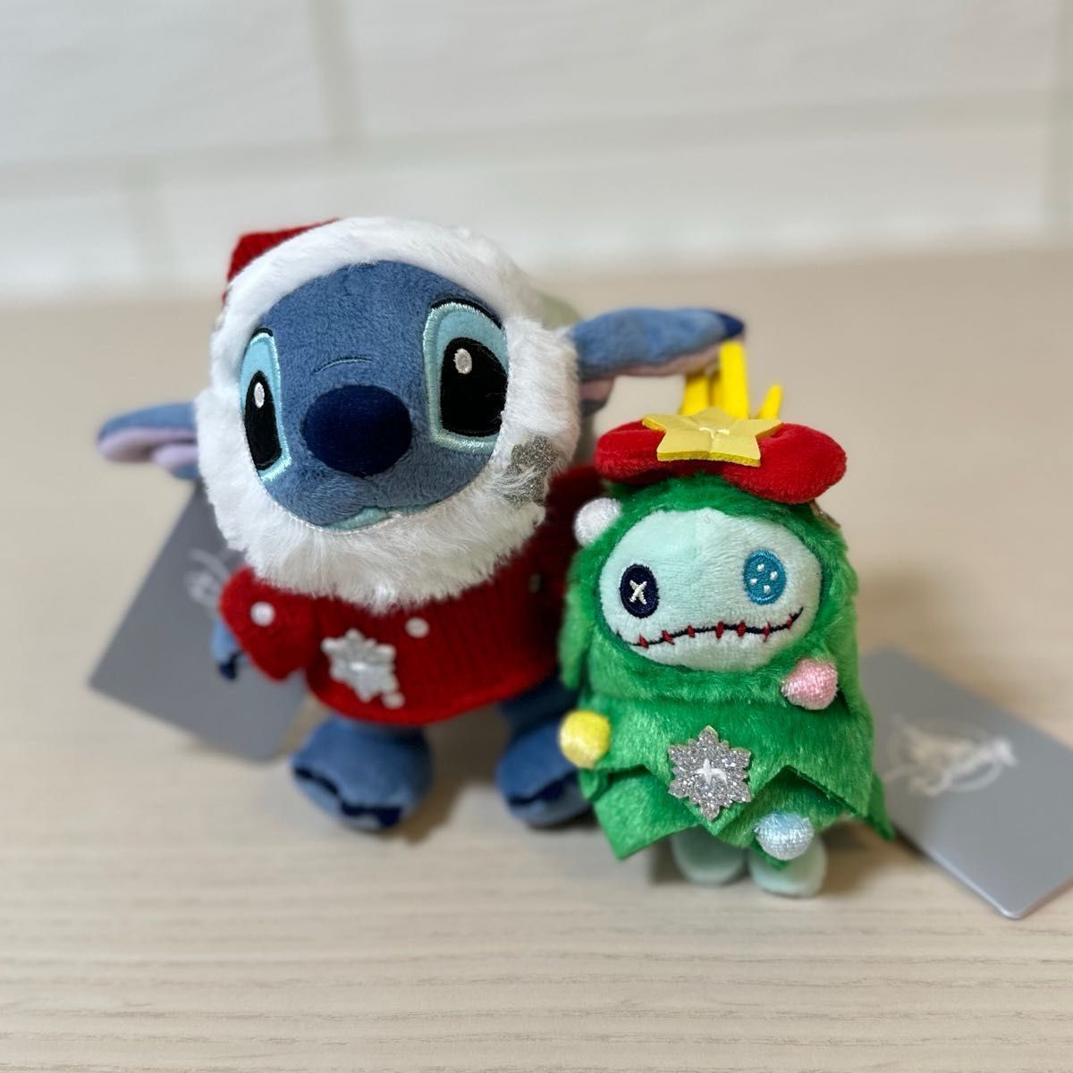 新品 ディズニーストア スティッチ スクランプ 2点 ぬいぐるみキー