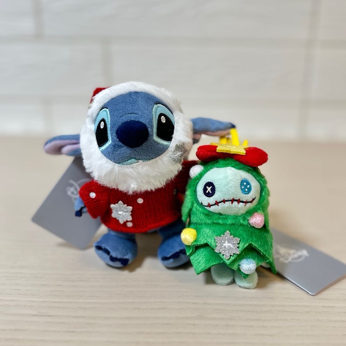 新品 ディズニーストア スティッチ スクランプ 2点 ぬいぐるみキー