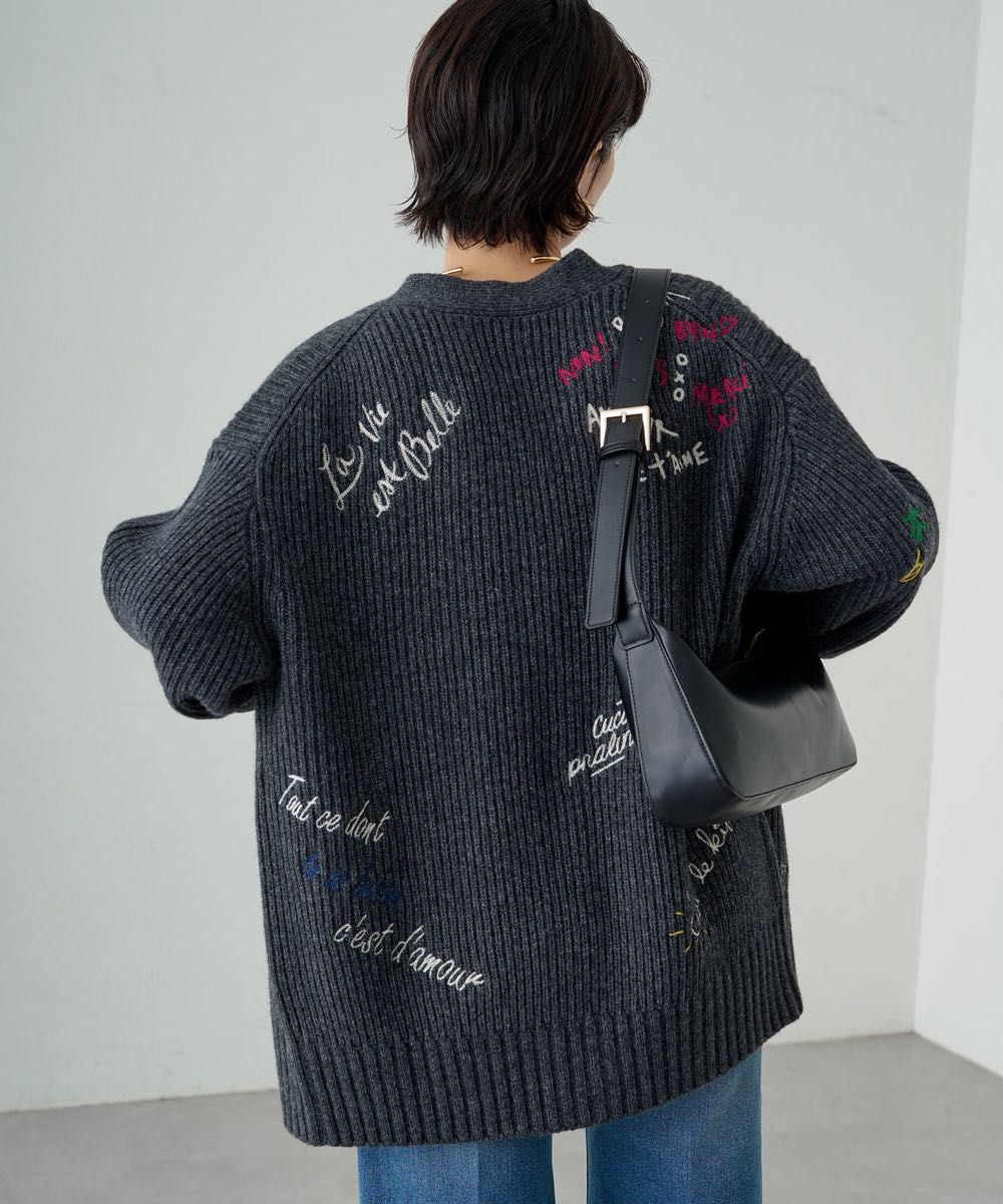 Loungedress ラウンジドレス ロゴ刺繍カーディガン｜Yahoo!フリマ（旧