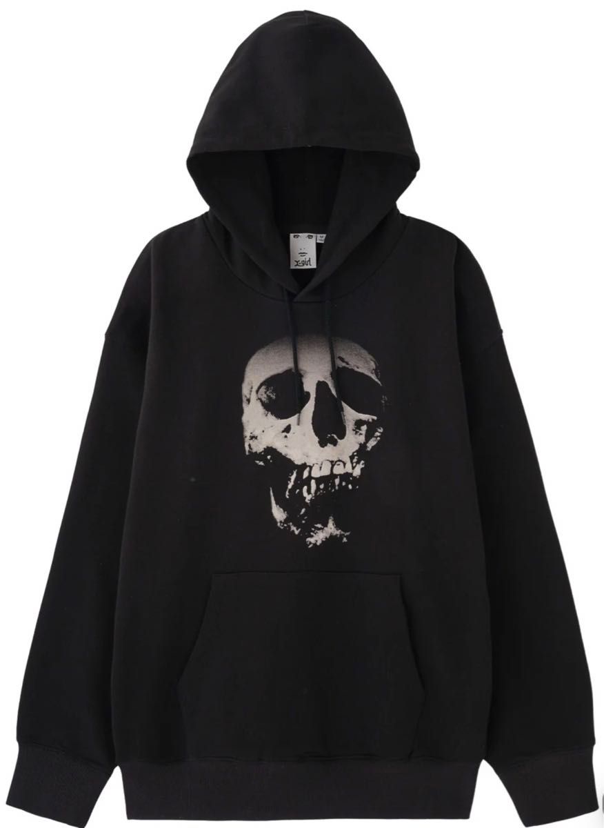 X-girl × HYSTERIC GLAMOUR SCULL AND BERRY HOODIE BLACK Mサイズ