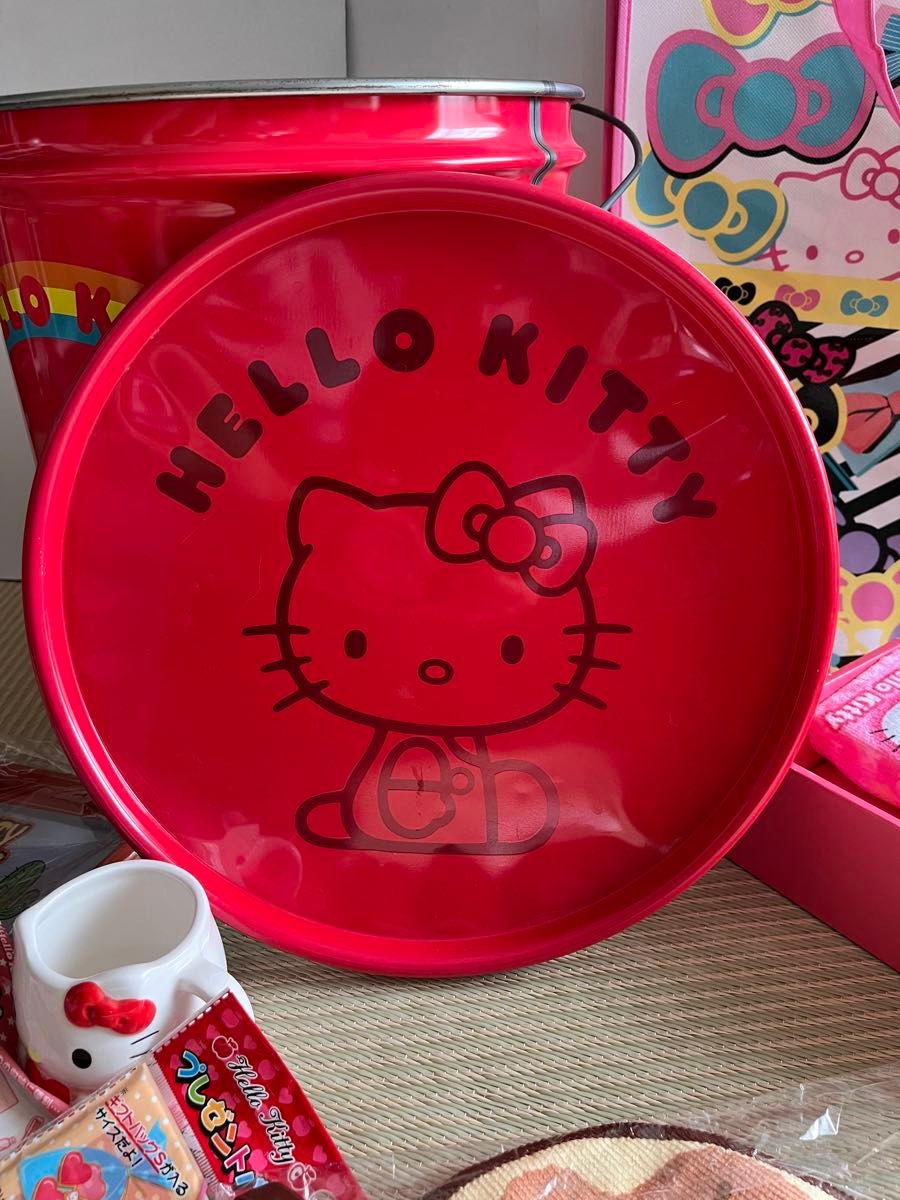 激レア】ハローキティドラム缶 サンリオドラム缶 収納 レトロ レア 缶