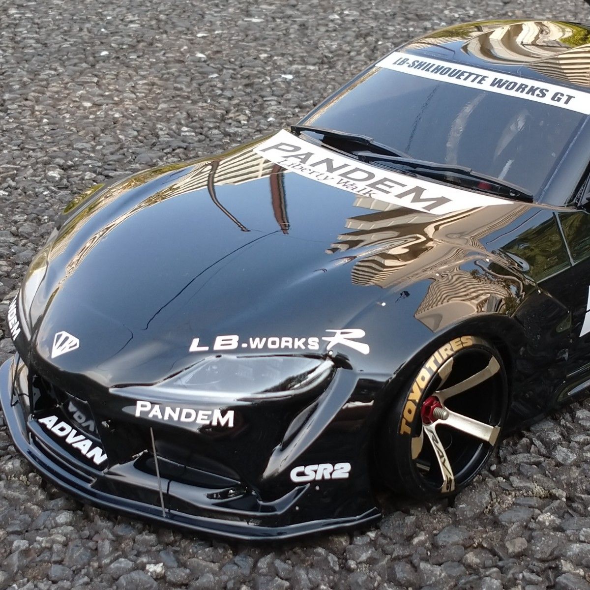 イグニションモデル黒 スープラ ラジドリ ラジコン用カッティング